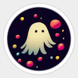 Spooky cute ghost Sticker